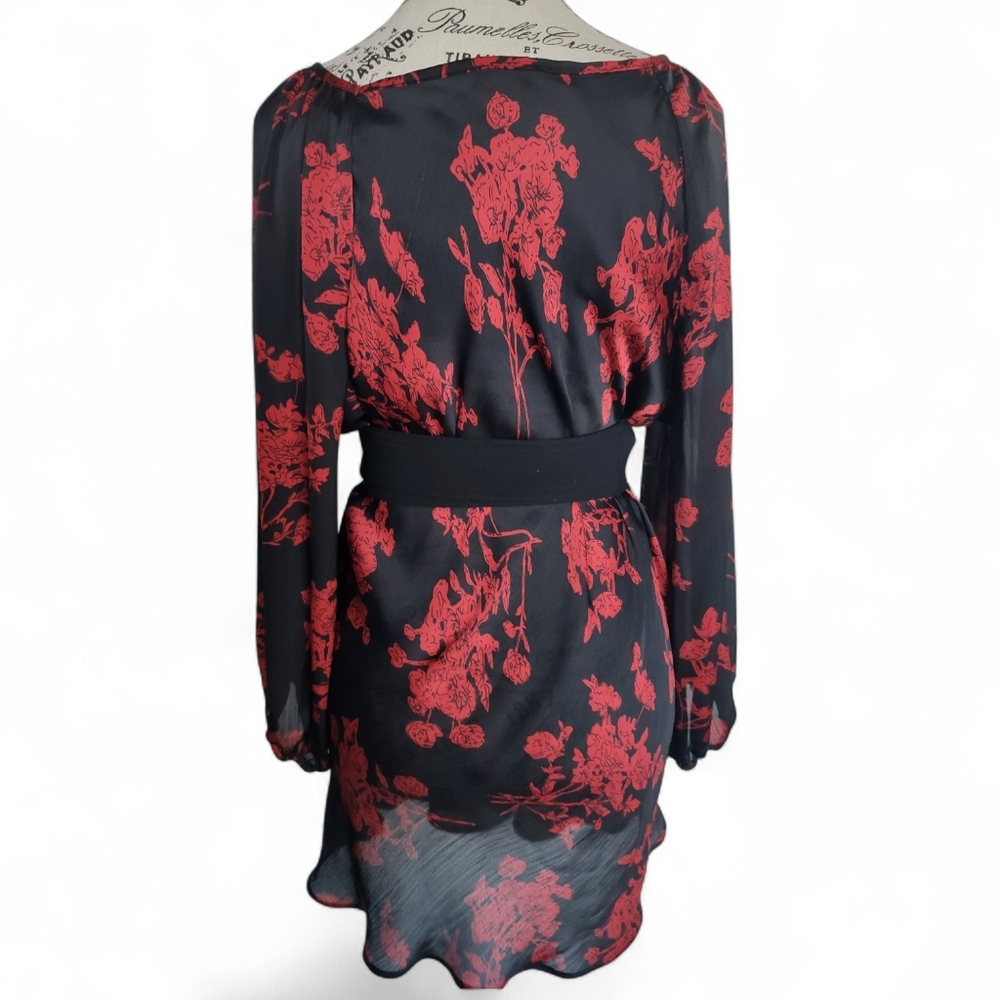 Haver london Black & Red Floral XL Blouse - Picture 2 of 8
